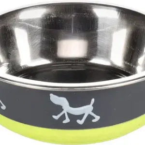 flamingo libisemisvastase põhjaga toidukauss hall/roheline ø 14cm – maht 0,4 l. 4.35€