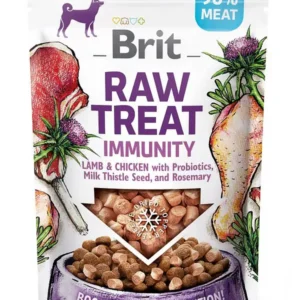 brit care raw immunity külmkuivatatud maiused koertele kana ja lambalihast 40 gr.