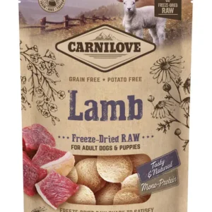 carnilove mackerel with raspberries teraviljavaba krõbe maius igas vanuses koertele makrelli & vaarikatega 200g