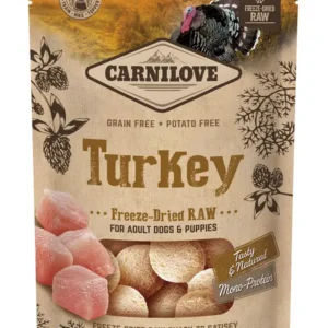 carnilove teraviljavaba külmkuivatatud maius koertele kalkunilihast 60 gr.