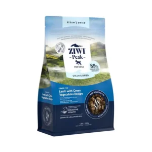ziwi peak steam & dried lamb lambaliha ja roheliste köögiviljadega täissööt igas vanuses koertele 800 gr.