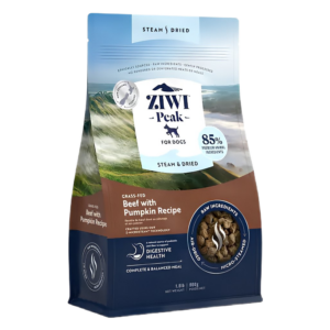 ziwi peak steam & dried beef täissööt igas vanuses koertele veiseliha ja kõrvitsaga 800 gr.
