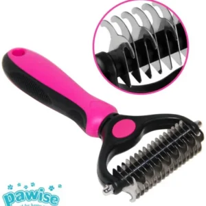 kamm kraas pusade ja lahtise karva eemaldamiseks, kahepoolsete teradega, trimmimis kamm reha, dematting comb rake (pawise)