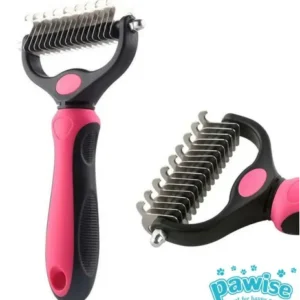 kamm kraas pusade ja lahtise karva eemaldamiseks, kahepoolsete teradega, trimmimis kamm reha, dematting comb rake (pawise)