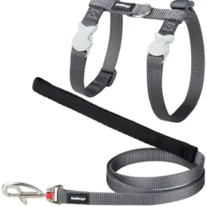 kassi traksid ja jalutusrihm, hall classic grey (red dingo)