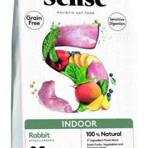 dibaq sense indoor teraviljavaba täissööt tubastele täiskasvanud kassidele küülikulihaga 1,5 kg.