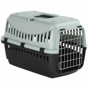 transpordipuur lemmikloomale, metallvõrest uksega, helehall / tumehall, gipsy eco (duvoplus)